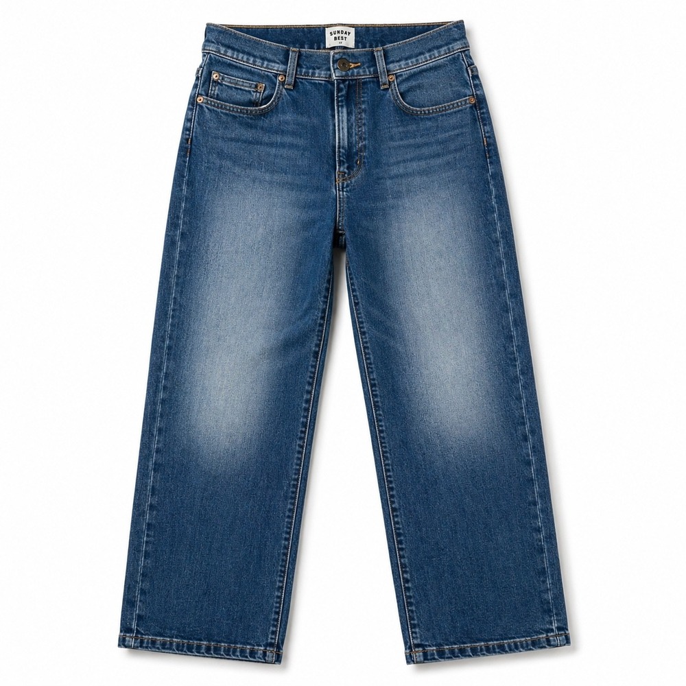 Wilfred Free Aritzia Womens Size 10 Straight Leg Jeans Medium Wash Stretch Denim